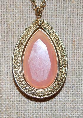 Large Showy Pink Pear Shaped PENDANT (2¼