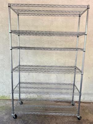 Large Stainless Metal Shelf