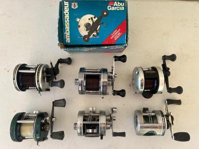 AMBASSADUER BY ABU Lot of 6 Fishing Reels