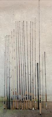 Lot of 18 Fishing Rods