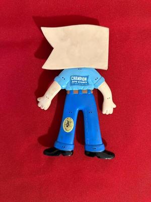MCDONALDS TOYS AND BENDABLE CHAMP MAN FROM CHAMPION AUTO STORES