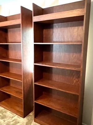 7 Feet Tall, Pair Of Solid Wood Shelves