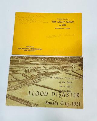 2 pictorial booklets of THE GREAT FLOOD OF KANSAS CITY 1951 with loads of photographs natural disaster