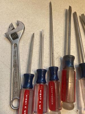 Craftsman Screwdrivers and an Adjustable wrench