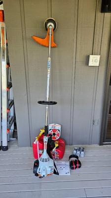 Stihl FS56RC String Trimmer, Fuel Cans and More (D-DW)