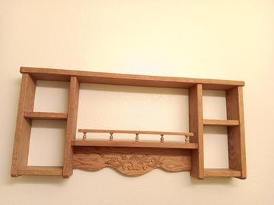 Oak wall mount Knick Nack shelf