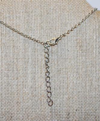 Mountain & Forest PENDANT (1½" x 1" ) on .925 Silver Necklace Chain 18" L