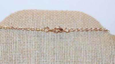Turquoise Styled Hammered Cross PENDANT (2¼" x 1½") on a Rose Gold Necklace Chain 19" L