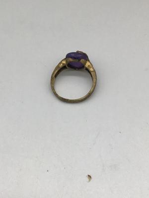 Vintage Cocktail Ring Purple Stone