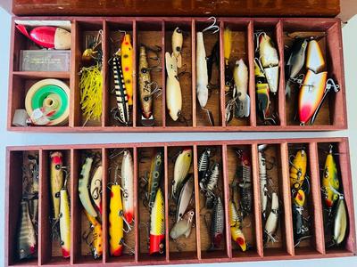 Wooden Tackle Box Lot