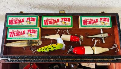 Wooden Tackle Box Lot