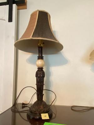 Vintage Brass and Marble Berman Lamp
