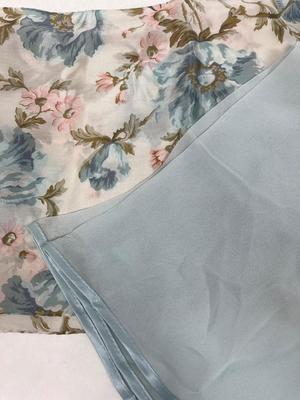 Two vintage Scarves - floral pattern and light blue solid color scarf is NWT