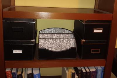 4 FILE BOXES AND A MAIL ORGANIZER