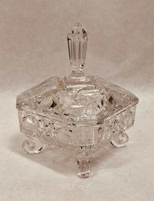 Crystal Footed Lidded Candy Dish