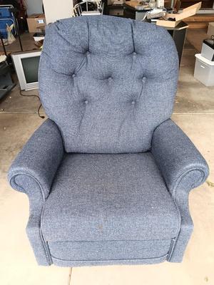 Denim colored La-Zy Boy recliner