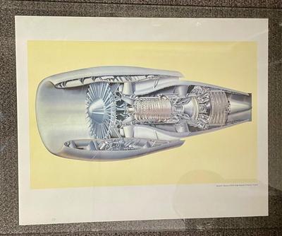 Jet Engine Poster: GE CF6-6 High Bypass Turbofan (Quantity 2)