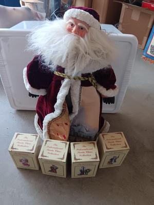 Numbered Thomas Kincade Santa with Santa's from around the world figures