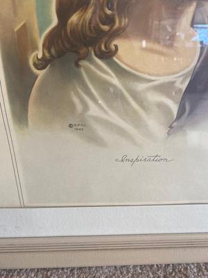 1942 INSPIRATION PRINT OF JESUS AND OTHER PHOTO