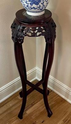 Beautifully hand carved plant stand