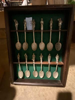 Set of Franklin Mint Limited Edition A Christmas Carol Collectible Pewter Spoons