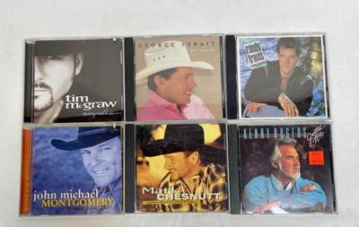 Lot of 6 Country CDs - Tim McGraw, Randy travis, George Strait, etc