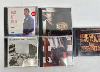 Lot of 5 CDs George Strait, Bruce Springstein, Dave Matthews Band, etc
