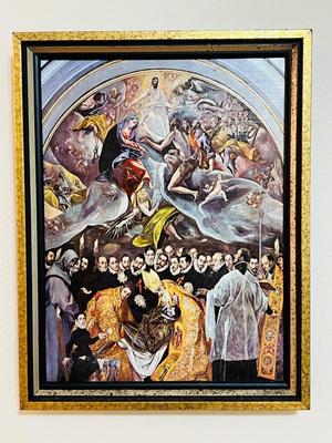 EL CRECO RELIGIOUS COLOR OFFSET LITHOGRAPH ON CANVAS CLOTH PAINTING