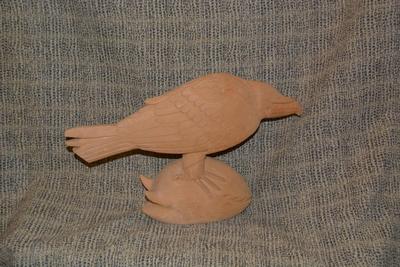 Pacific Northwest ‘Raven and the Whale’ Wood Carving 19”x12”