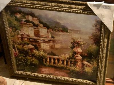 Framed Print of Garden and River Landscape by Peter Bell