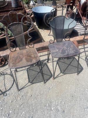 Vintage Iron Garden Chairs