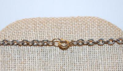 Vintage Style Acrylic Rhombus Beads on a Gold Tone Necklace Chain 28" L