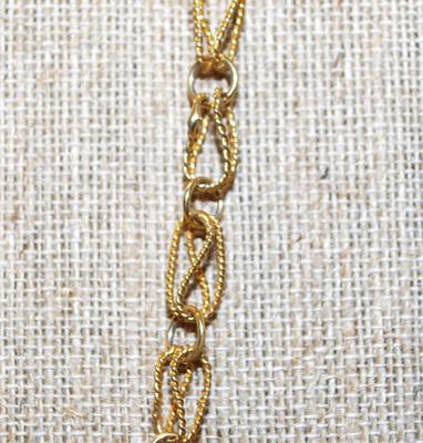 Long Rope Style Double Loop Gold Tone Chain 30" L