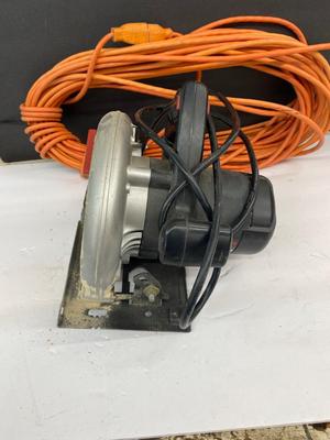 7" SkilSaw and 100' extension cord