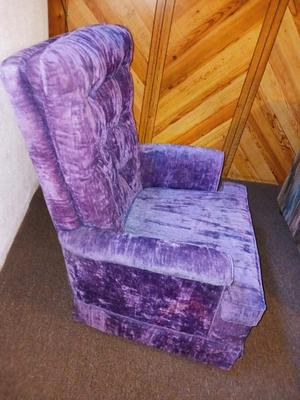 PURPLE CRUSHED VELVET CHAIR