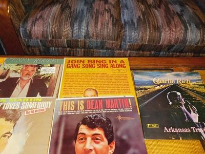 KENNY ROGERS, DEAN MARTIN, BING CROSBY AND CHARLIE RICH VINYL RECORDS