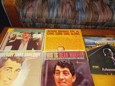 KENNY ROGERS, DEAN MARTIN, BING CROSBY AND CHARLIE RICH VINYL RECORDS