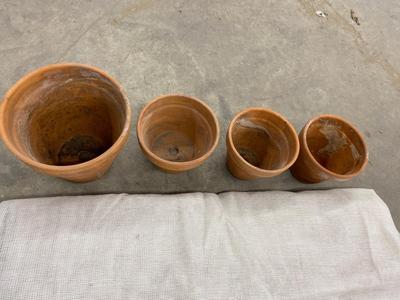 Clay Pots and Shade Tarp