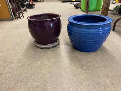 TWO CERAMIC PLANTERS