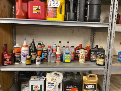 Automotive and Other Lubrcants Along With Plastic Storage Bins