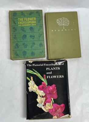 Lot of 3 Vintage hardback books on flowers and plants