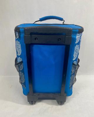 TCL Travelers Club Cool Carry Blue & Paisley 2 Section Insulated Rolling Cooler
