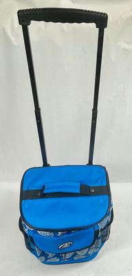 TCL Travelers Club Cool Carry Blue & Paisley 2 Section Insulated Rolling Cooler