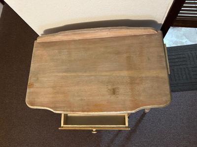 WOOD TABLE/DESK AND CHAIR