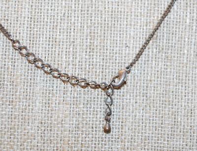 G-Swing Dark Bronze Style Necklace with Light Brown 5 String Dangles on a Dark Chain 16" L