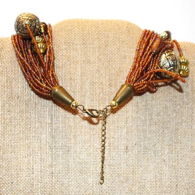 Barrels & Beads & Strings, Oh My - Very Busy and Interesting Necklace 24" L