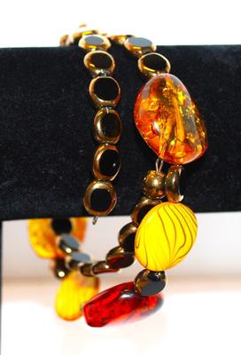STIFF-WIRED Loose Bracelet OR Snug Necklace 18" End-to-End