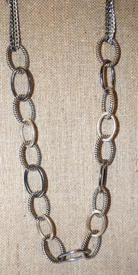 Necklace with Both Small & Large Chain Links 30