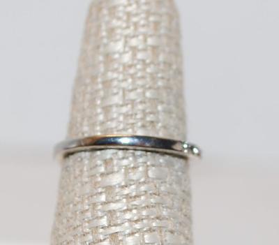 Size 7 Half-Styled Eternity Ring with all Clear Stones (1.8g)