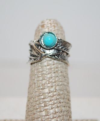 Size 4½ High Set Turquoise-Styled Stone on a 